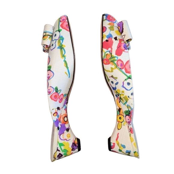 Stuart Weitzman Women's Candy Floral Linen Slip-On Sandal Shoes Size 9 - Picture 4 of 9